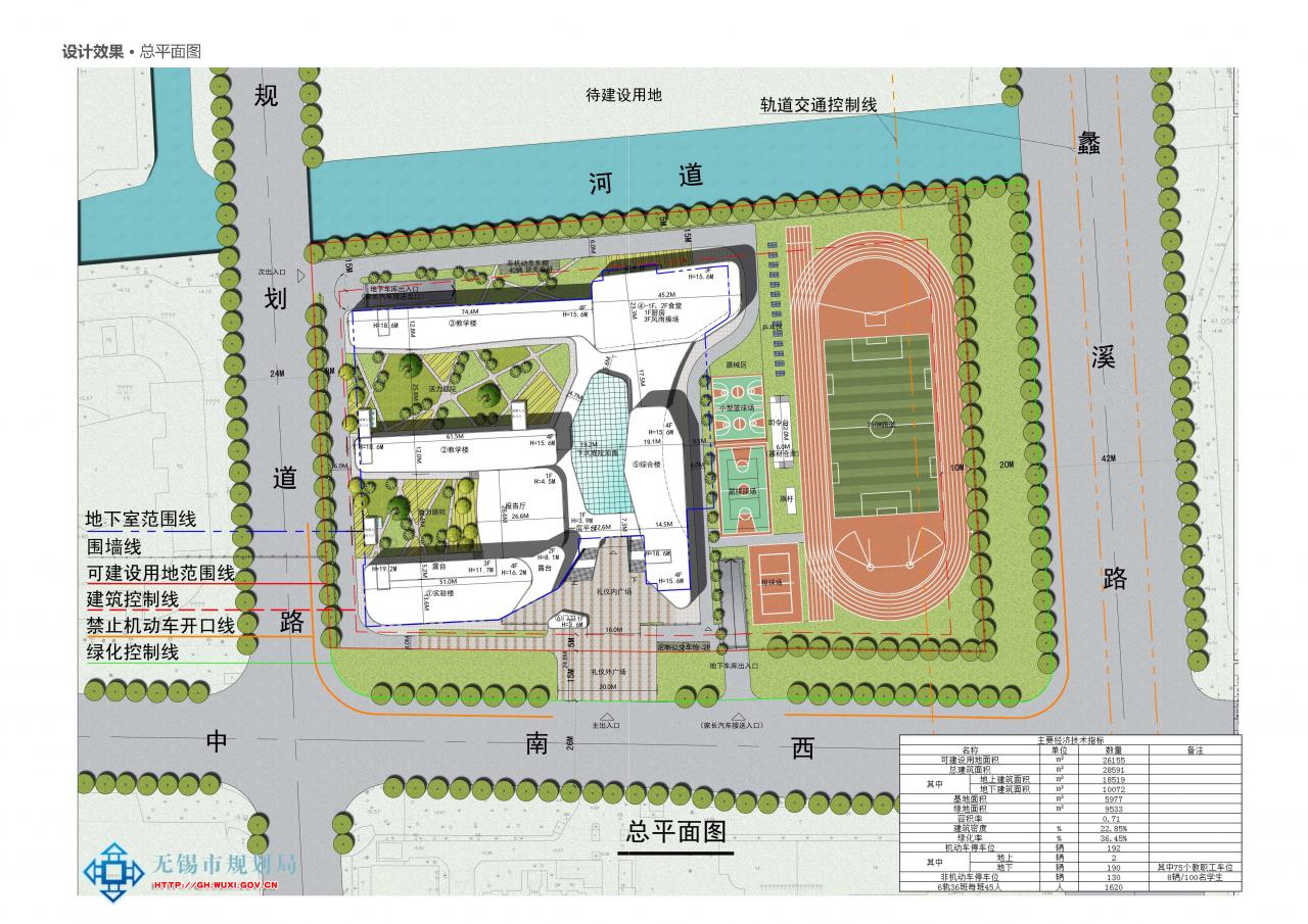 蠡湖新城规划小学项目规划（建筑）设计方案批前公示