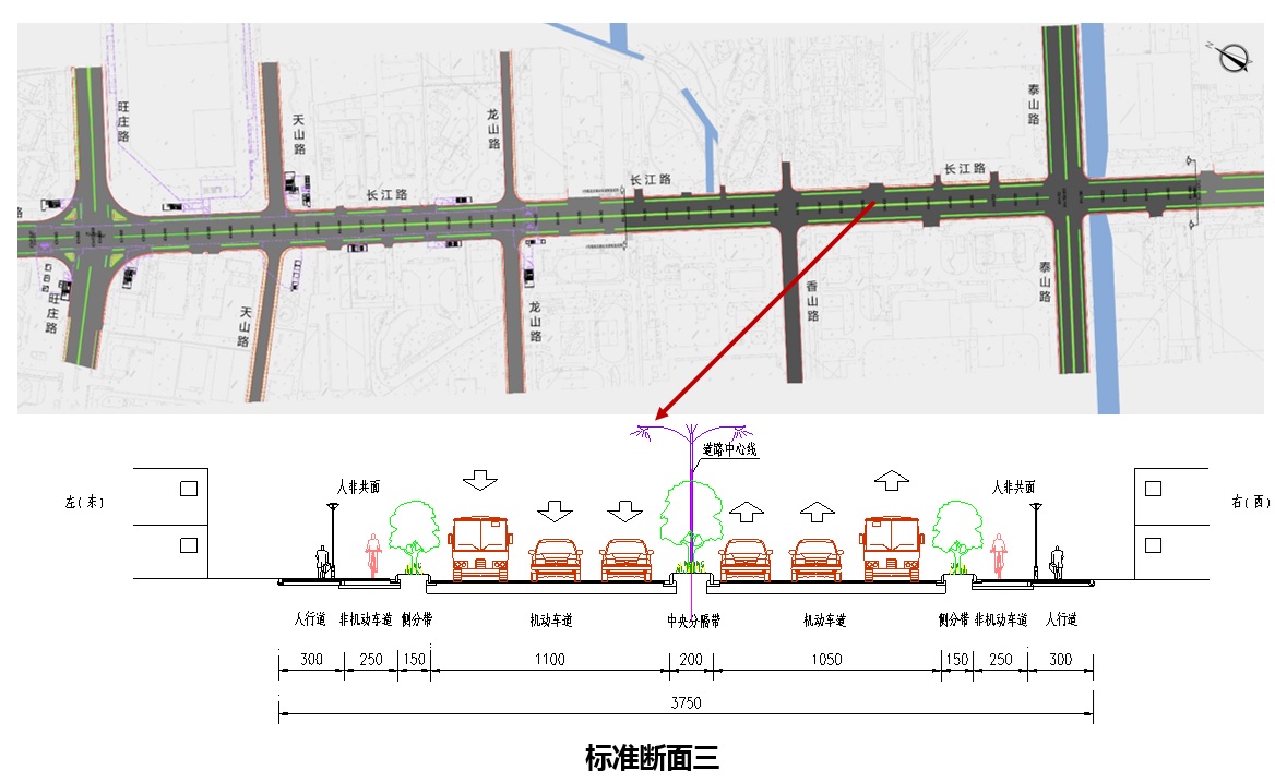 长江路（太湖大道至泰山路）改造工程方案规划设计方案批前公示