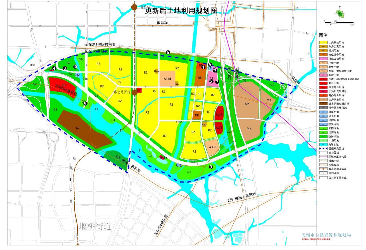 无锡市惠山新城控制性详细规划华源-滨河管理单元动态更新批前公示