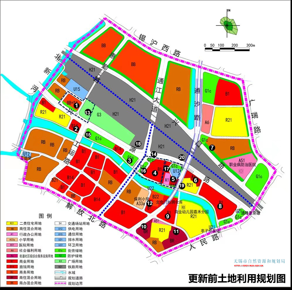 无锡市中心城区控制性详细规划崇一-通江管理单元动态更新批前公示