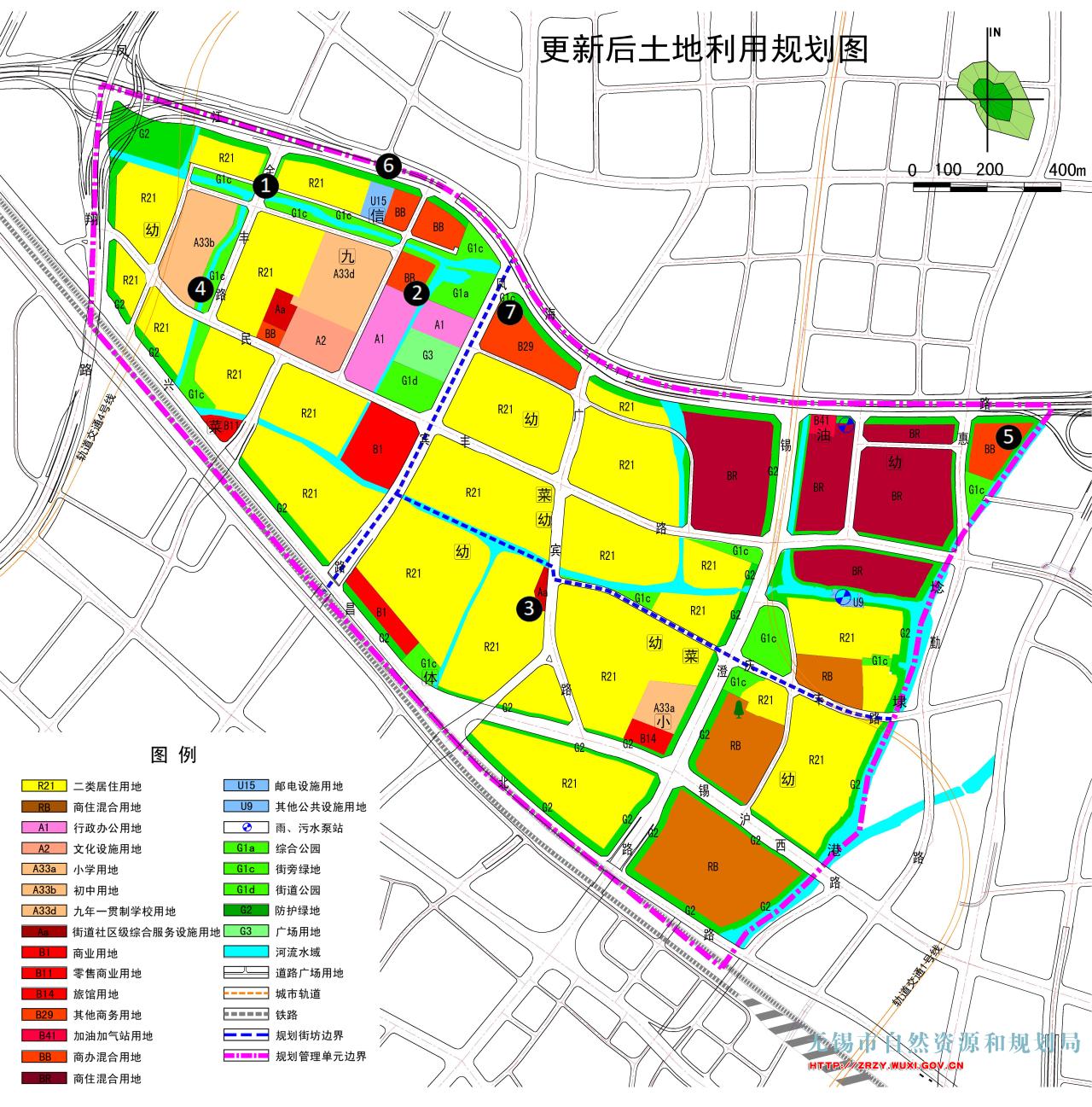 无锡市中心城区控制性详细规划黄巷-杨木桥管理单元动态更新批前公示