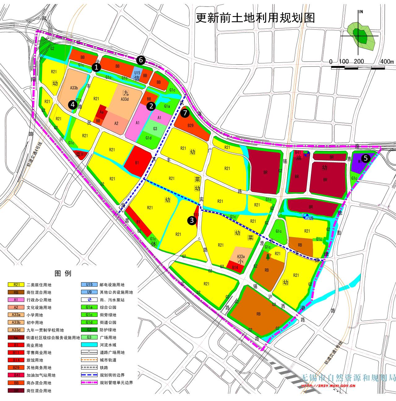 无锡市中心城区控制性详细规划黄巷-杨木桥管理单元动态更新批前公示